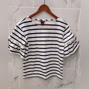 Chelsea & Theodore Ruffle Sleeve Top